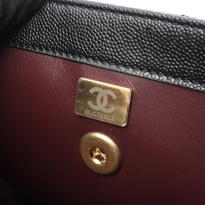 マトラッセ バックパック リュックサック キャビアスキン ブラック ゴールド金具 シャネル バッグ CHANEL