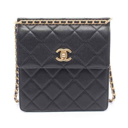 マトラッセ バックパック リュックサック キャビアスキン ブラック ゴールド金具 シャネル バッグ CHANEL
