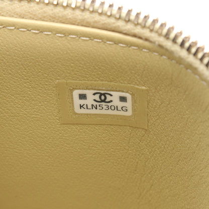 マトラッセ 2WAY バニティバッグ チェーンショルダーバッグ ラムスキン カーキベージュ ゴールド金具 シャネル バッグ CHANEL