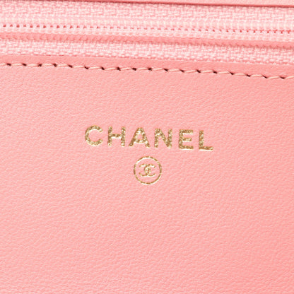 マトラッセ チェーンウォレット ラムスキン ピンク ゴールド金具 シャネル バッグ CHANEL