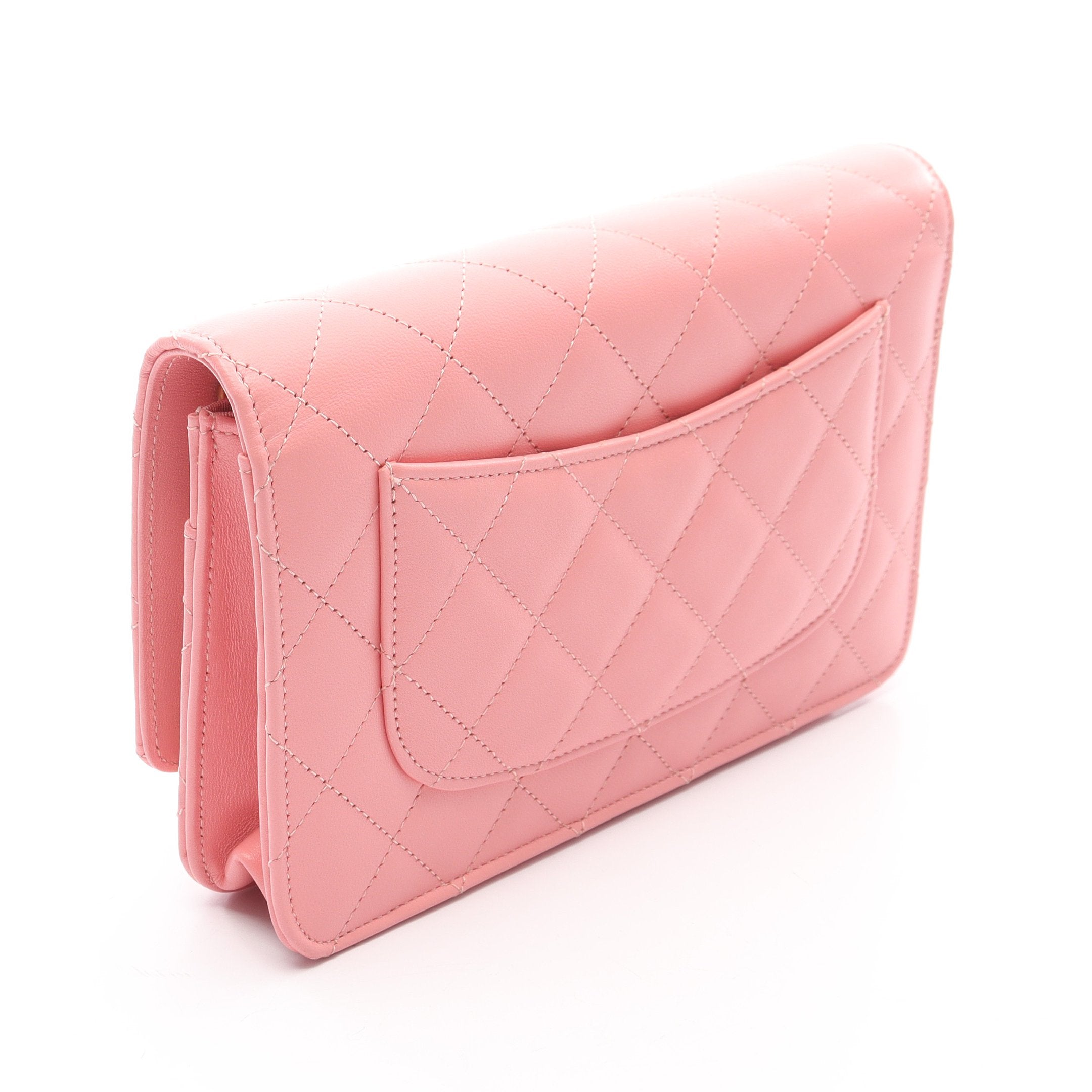 CHANEL シャネル/マトラッセ/ラムスキン/パールチェーンウォレット/メタリックピンクベージュ/A84277/300*****/シャネル/ABランク/04【中古】 CHANEL（シャネル） シャネル/マトラッセ/ラムスキン/パールチェーン