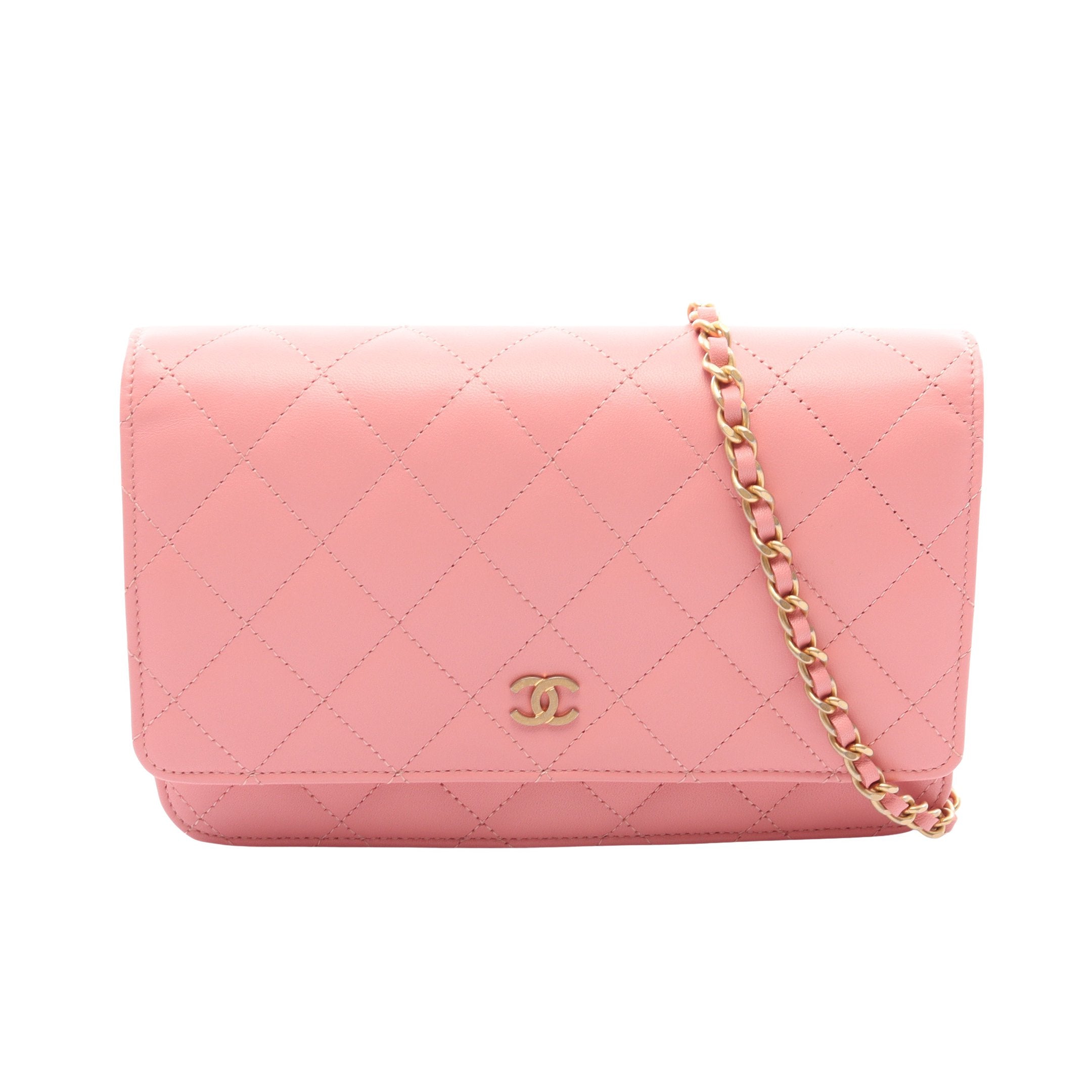 CHANEL シャネル/マトラッセ/ラムスキン/パールチェーンウォレット/メタリックピンクベージュ/A84277/300*****/シャネル/ABランク/04【中古】 CHANEL（シャネル） シャネル/マトラッセ/ラムスキン/パールチェーン