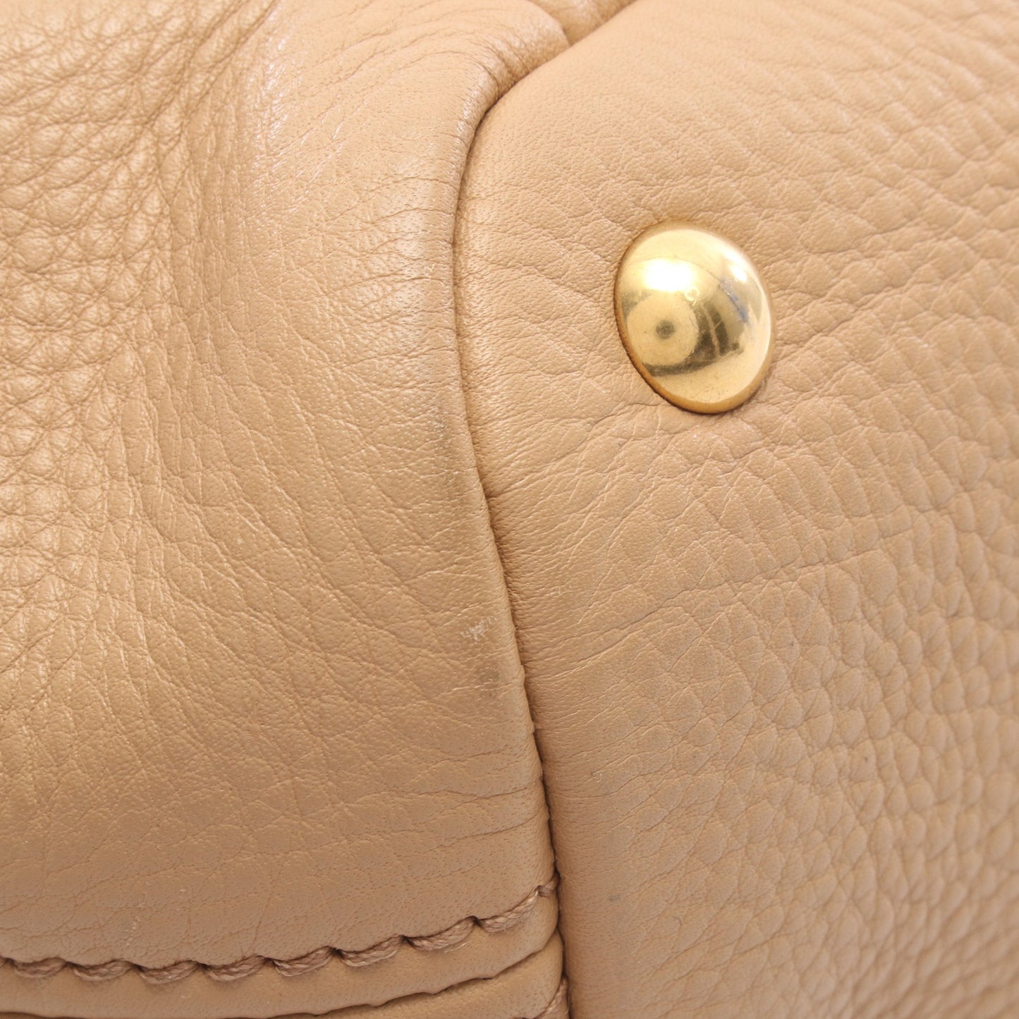 2WAY ハンドバッグ トートバッグ レザー ベージュ ミュウミュウ バッグ miu miu