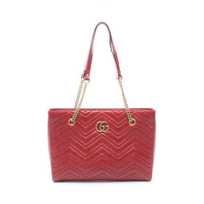 GGマーモント チェーンショルダーバッグ チェーントートバッグ レザー レッド グッチ バッグ GUCCI