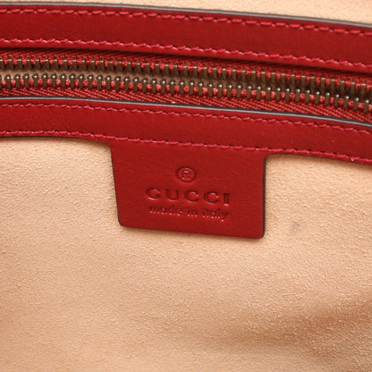GGマーモント チェーンショルダーバッグ チェーントートバッグ レザー レッド グッチ バッグ GUCCI