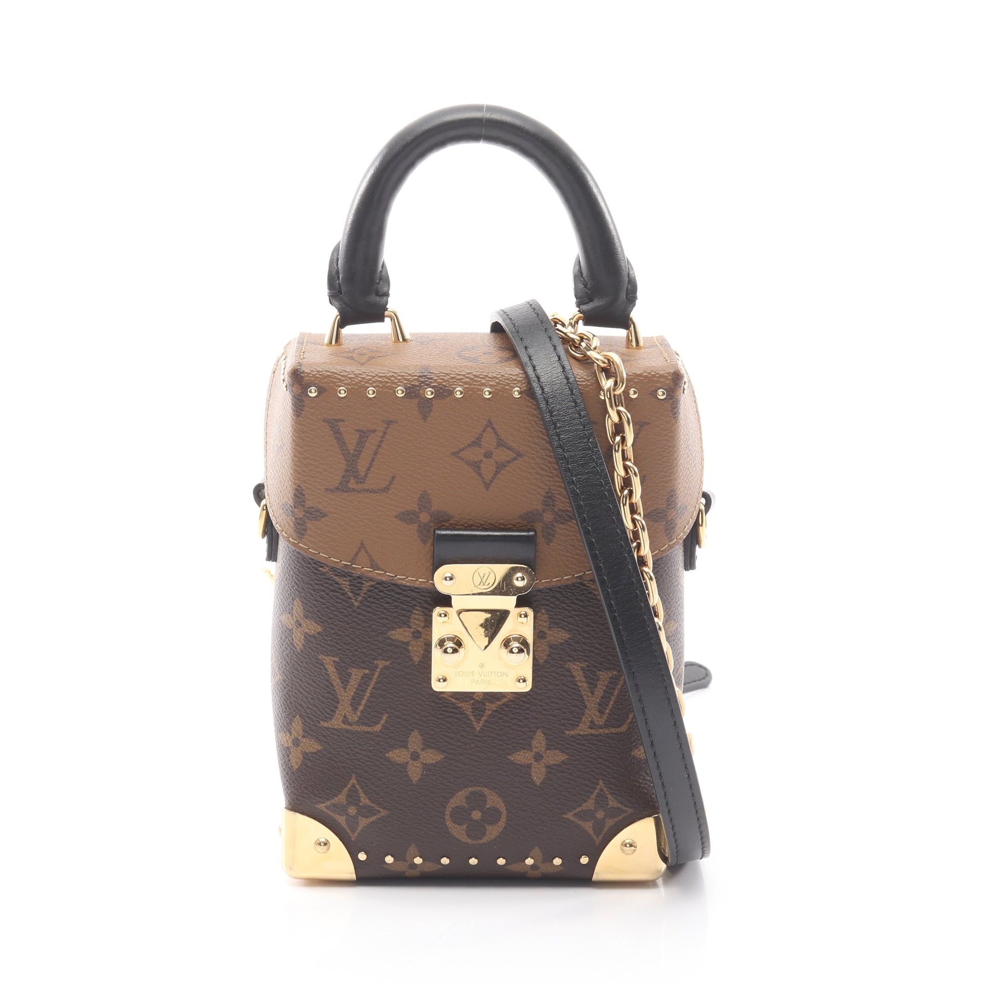 カメラボックス モノグラムリバース 2WAY ハンドバッグ PVC レザー ブラウン ルイヴィトン バッグ LOUIS VUITTON