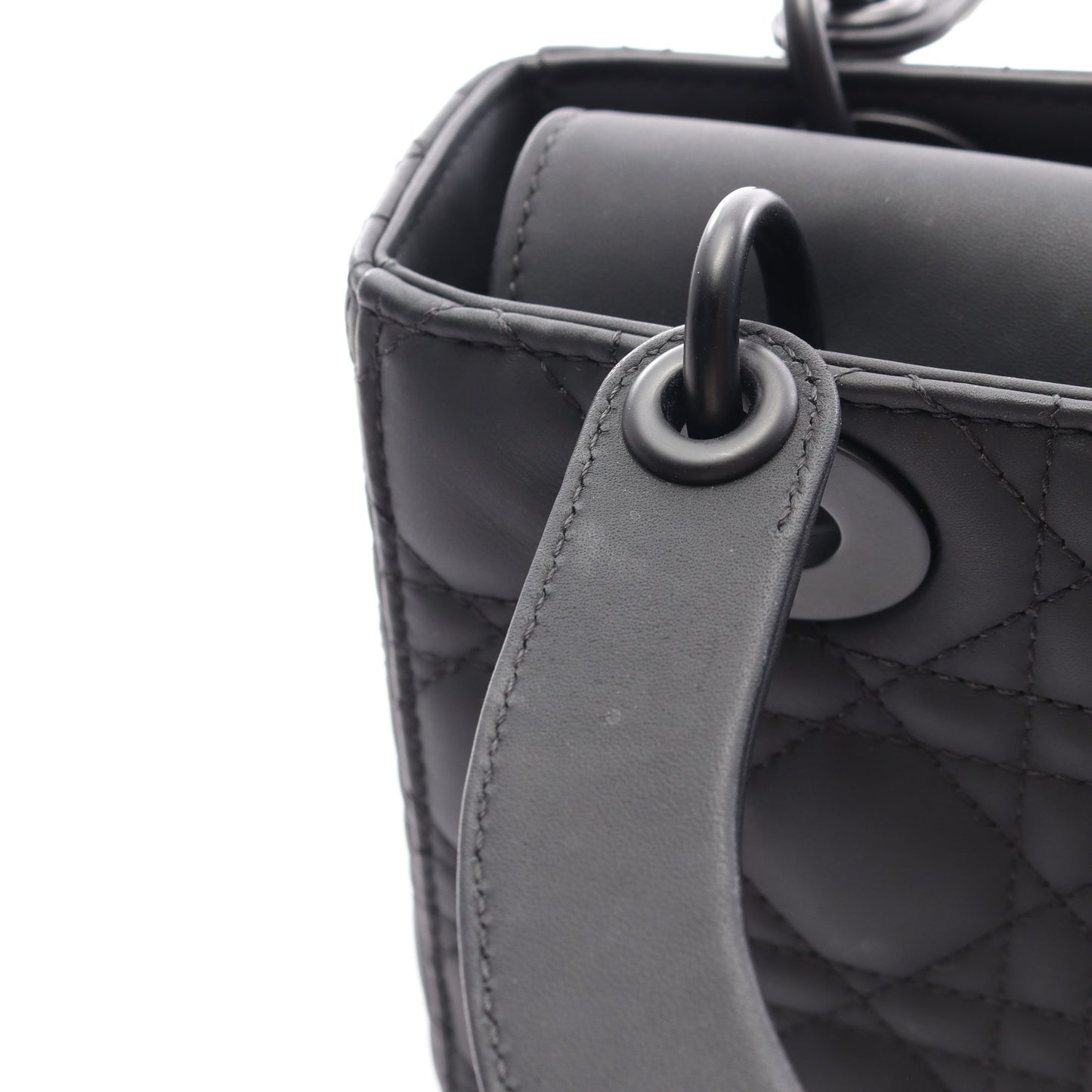 LADY DIOR MY ABCDIOR レディディオール スモール カナージュ 2WAY ハンドバッグ レザー ブラック クリスチャンディオール バッグ Christian Dior