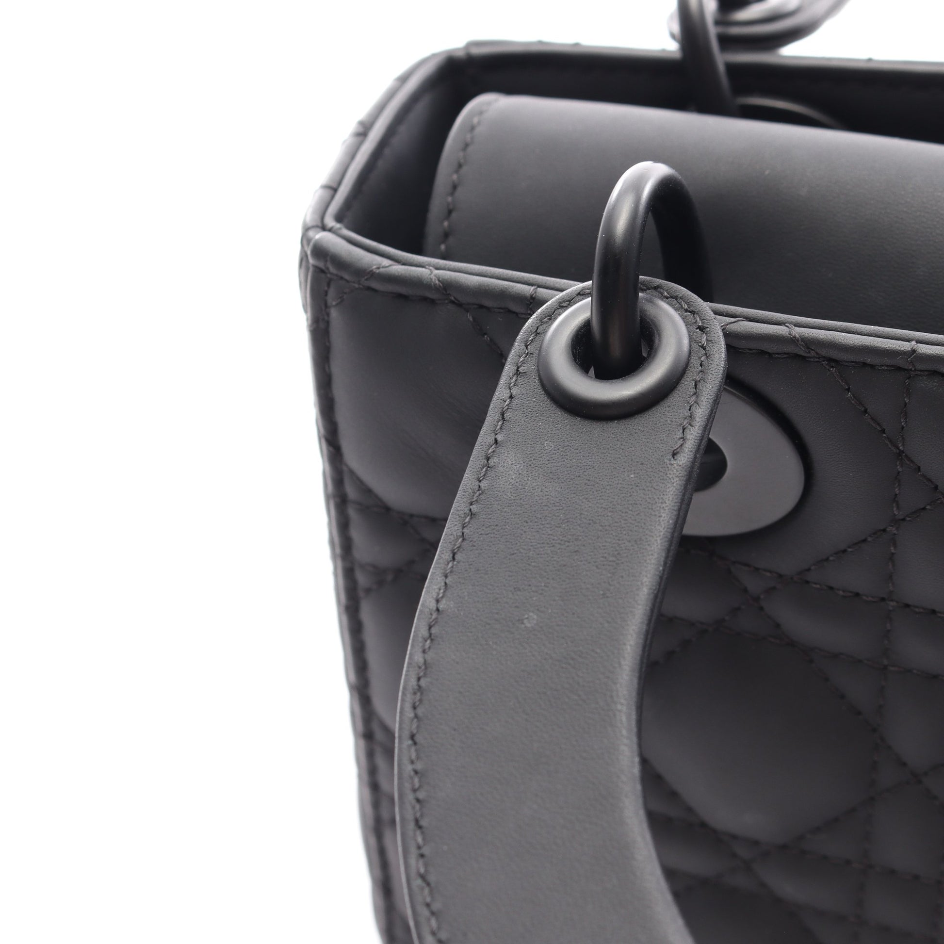 LADY DIOR MY ABCDIOR レディディオール スモール カナージュ 2WAY ハンドバッグ レザー ブラック クリスチャンディオール バッグ Christian Dior