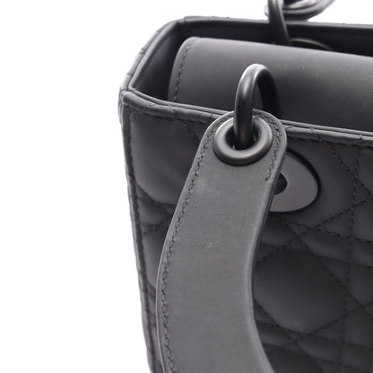 LADY DIOR MY ABCDIOR レディディオール スモール カナージュ 2WAY ハンドバッグ レザー ブラック クリスチャンディオール バッグ Christian Dior