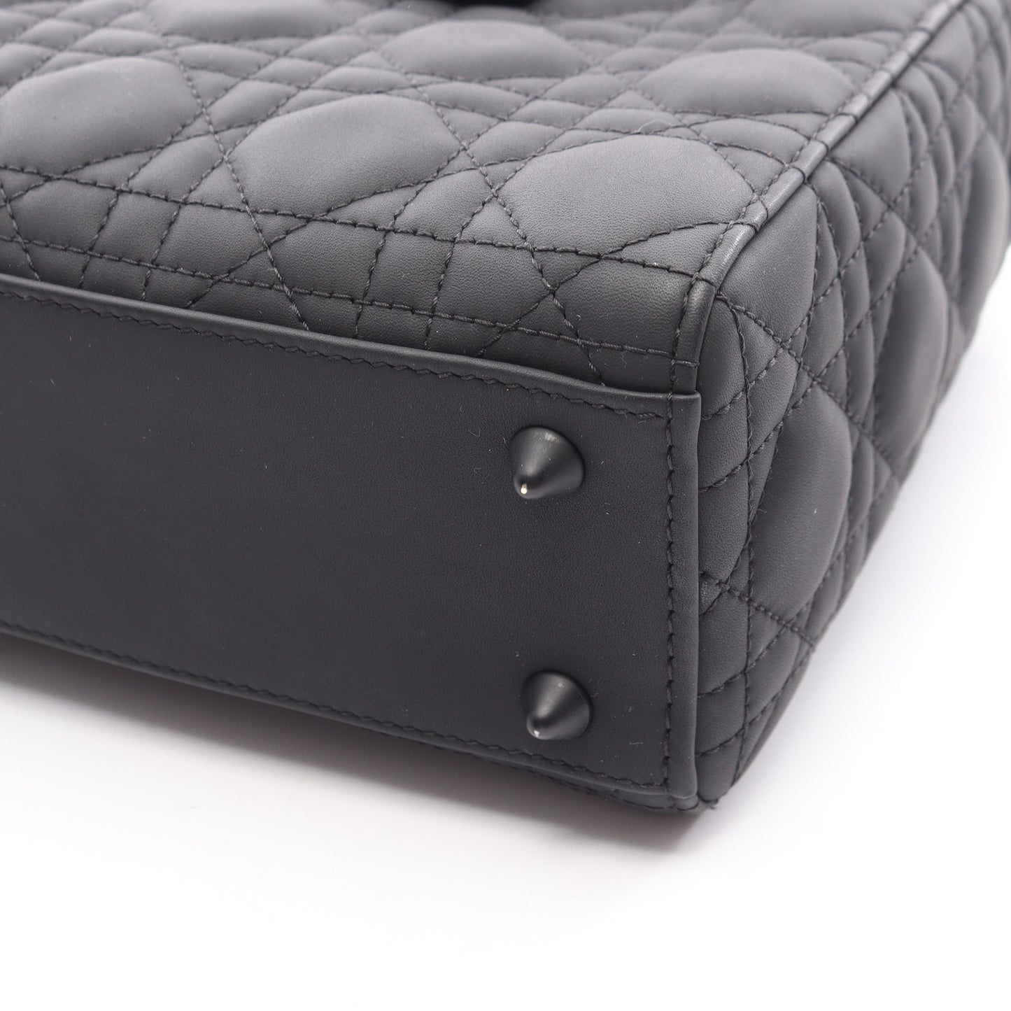 LADY DIOR MY ABCDIOR レディディオール スモール カナージュ 2WAY ハンドバッグ レザー ブラック クリスチャンディオール バッグ Christian Dior