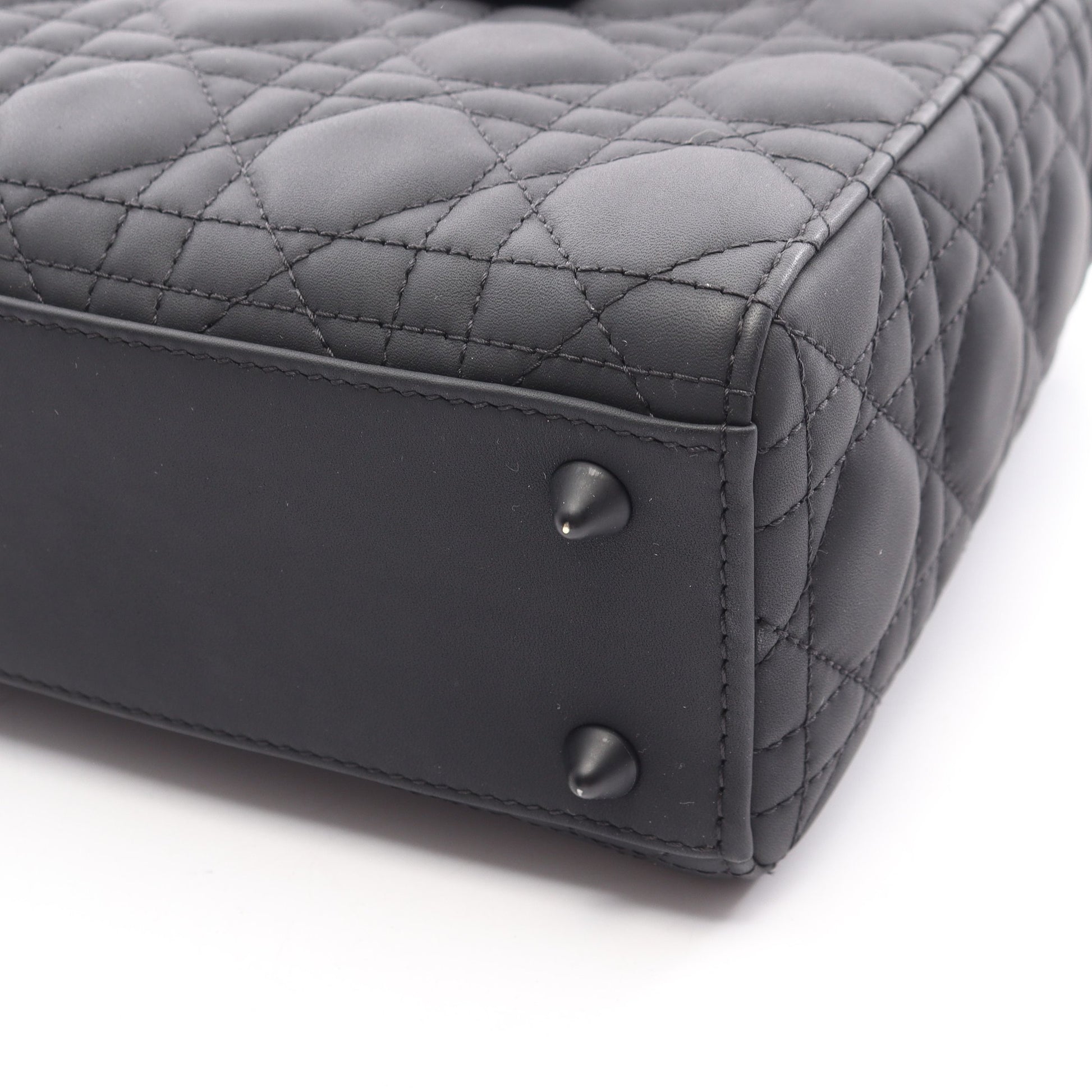 LADY DIOR MY ABCDIOR レディディオール スモール カナージュ 2WAY ハンドバッグ レザー ブラック クリスチャンディオール バッグ Christian Dior