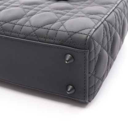 LADY DIOR MY ABCDIOR レディディオール スモール カナージュ 2WAY ハンドバッグ レザー ブラック クリスチャンディオール バッグ Christian Dior