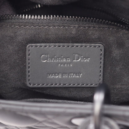 LADY DIOR MY ABCDIOR レディディオール スモール カナージュ 2WAY ハンドバッグ レザー ブラック クリスチャンディオール バッグ Christian Dior