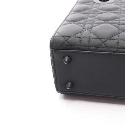 LADY DIOR MY ABCDIOR レディディオール スモール カナージュ 2WAY ハンドバッグ レザー ブラック クリスチャンディオール バッグ Christian Dior