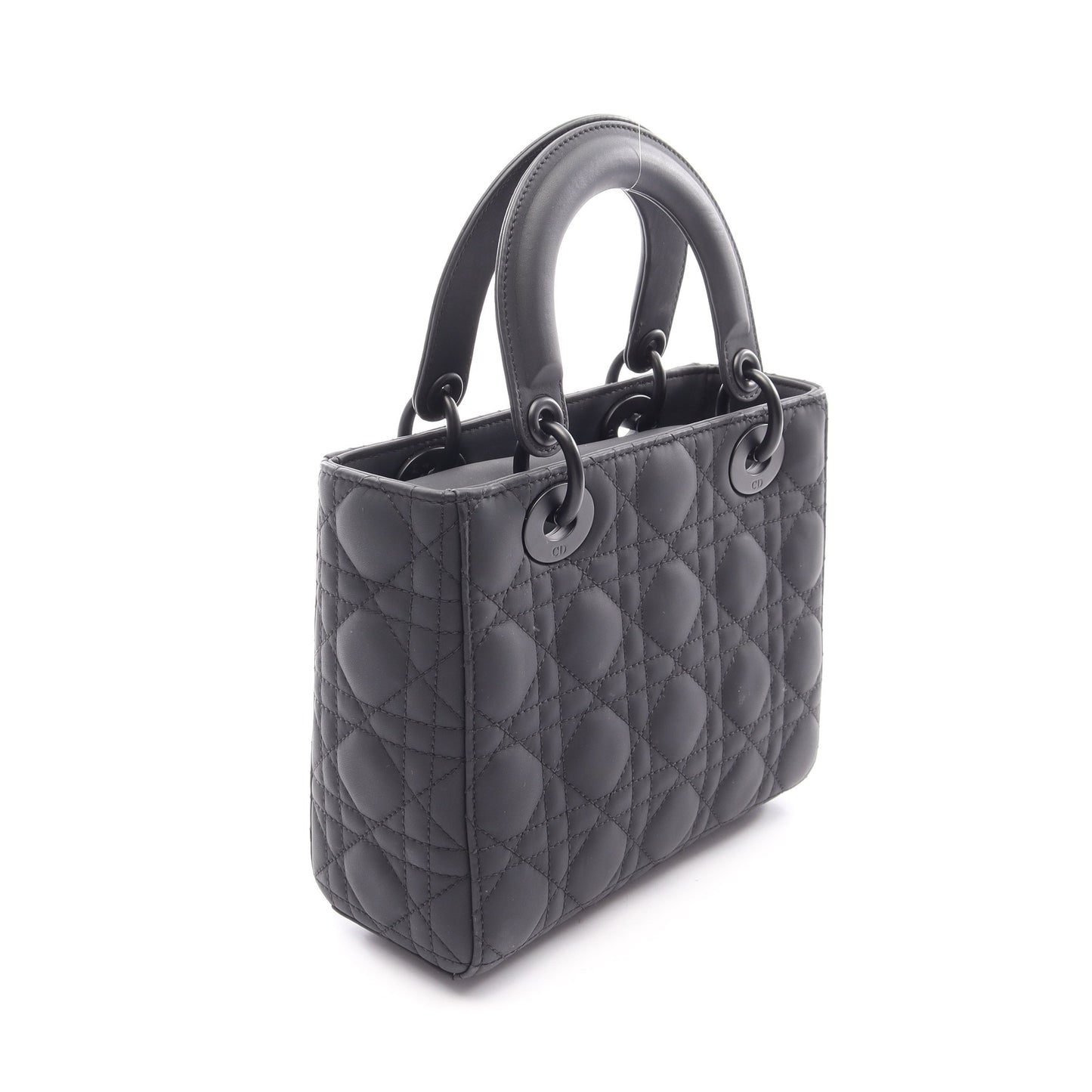 LADY DIOR MY ABCDIOR レディディオール スモール カナージュ 2WAY ハンドバッグ レザー ブラック クリスチャンディオール バッグ Christian Dior