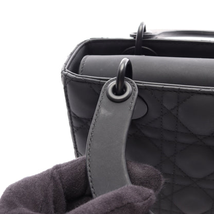 LADY DIOR MY ABCDIOR レディディオール スモール カナージュ 2WAY ハンドバッグ レザー ブラック クリスチャンディオール バッグ Christian Dior