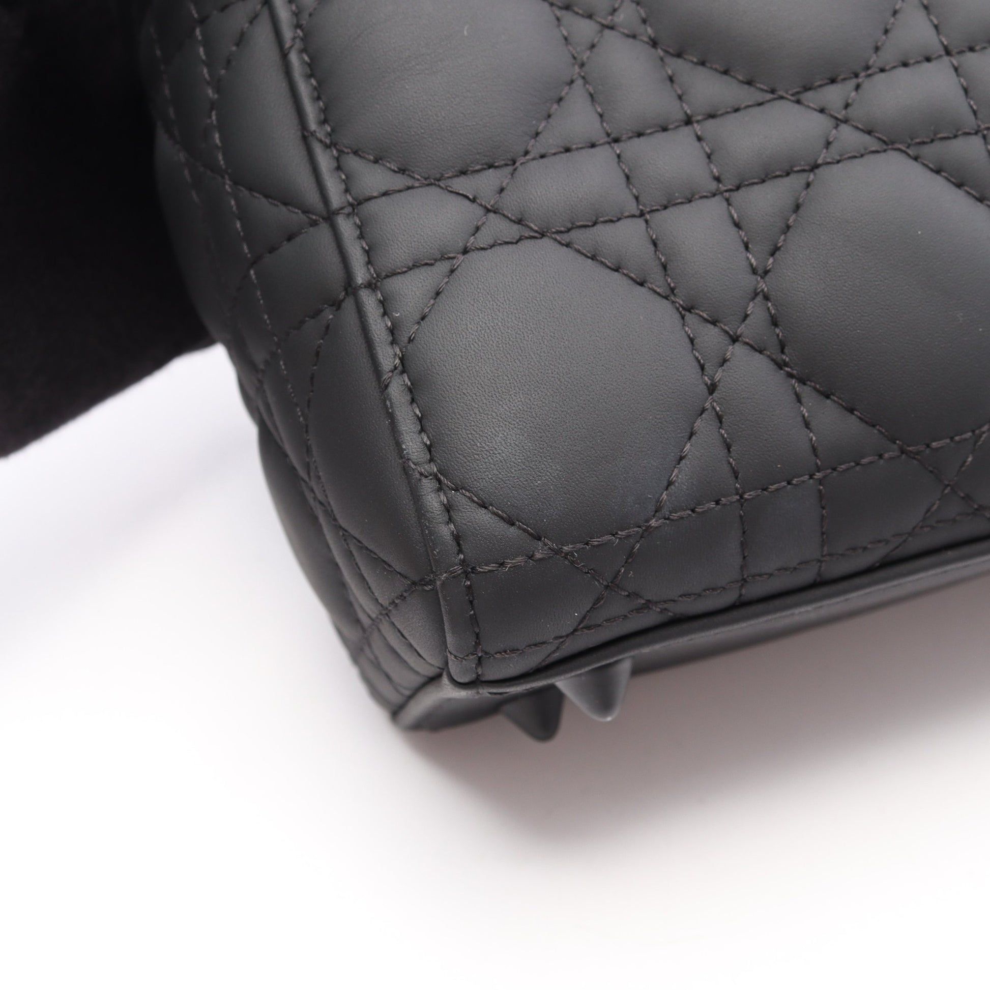 LADY DIOR MY ABCDIOR レディディオール スモール カナージュ 2WAY ハンドバッグ レザー ブラック クリスチャンディオール バッグ Christian Dior