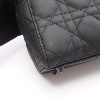 LADY DIOR MY ABCDIOR レディディオール スモール カナージュ 2WAY ハンドバッグ レザー ブラック クリスチャンディオール バッグ Christian Dior