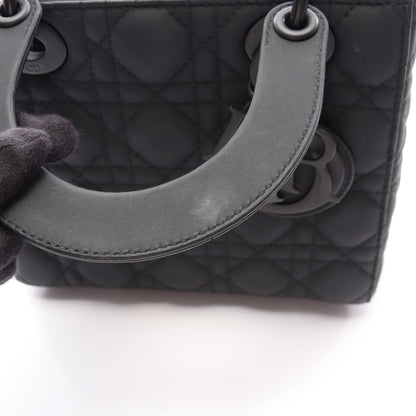 LADY DIOR MY ABCDIOR レディディオール スモール カナージュ 2WAY ハンドバッグ レザー ブラック クリスチャンディオール バッグ Christian Dior