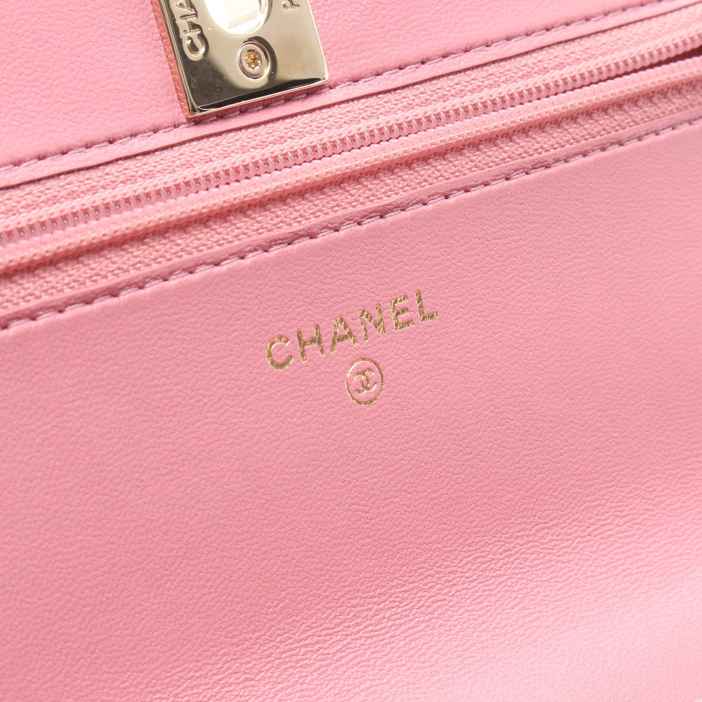 トレンディCC マトラッセ チェーンウォレット ラムスキン ピンク ゴールド金具 シャネル バッグ CHANEL