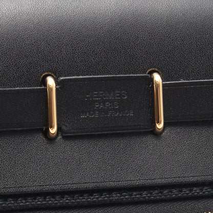 エールバッグジップ ミニ ショルダーバッグ トワルミリタリー ヴァッシュハンター ブラック ゴールド金具 K刻印 エルメス バッグ HERMES