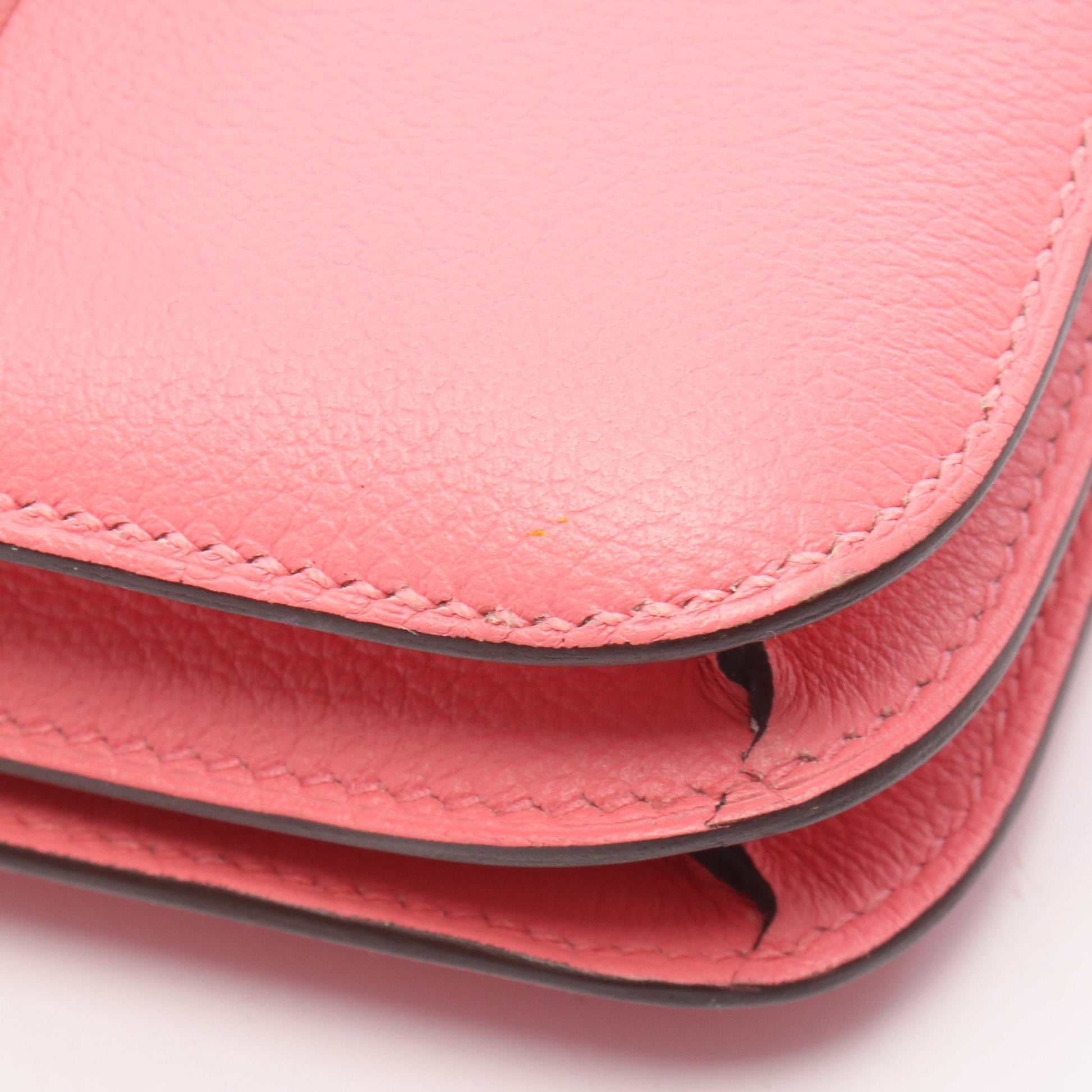 コンスタンス3 ミニ ローズエテ ショルダーバッグ エバーカラー ピンク シルバー金具 Y刻印 エルメス バッグ HERMES
