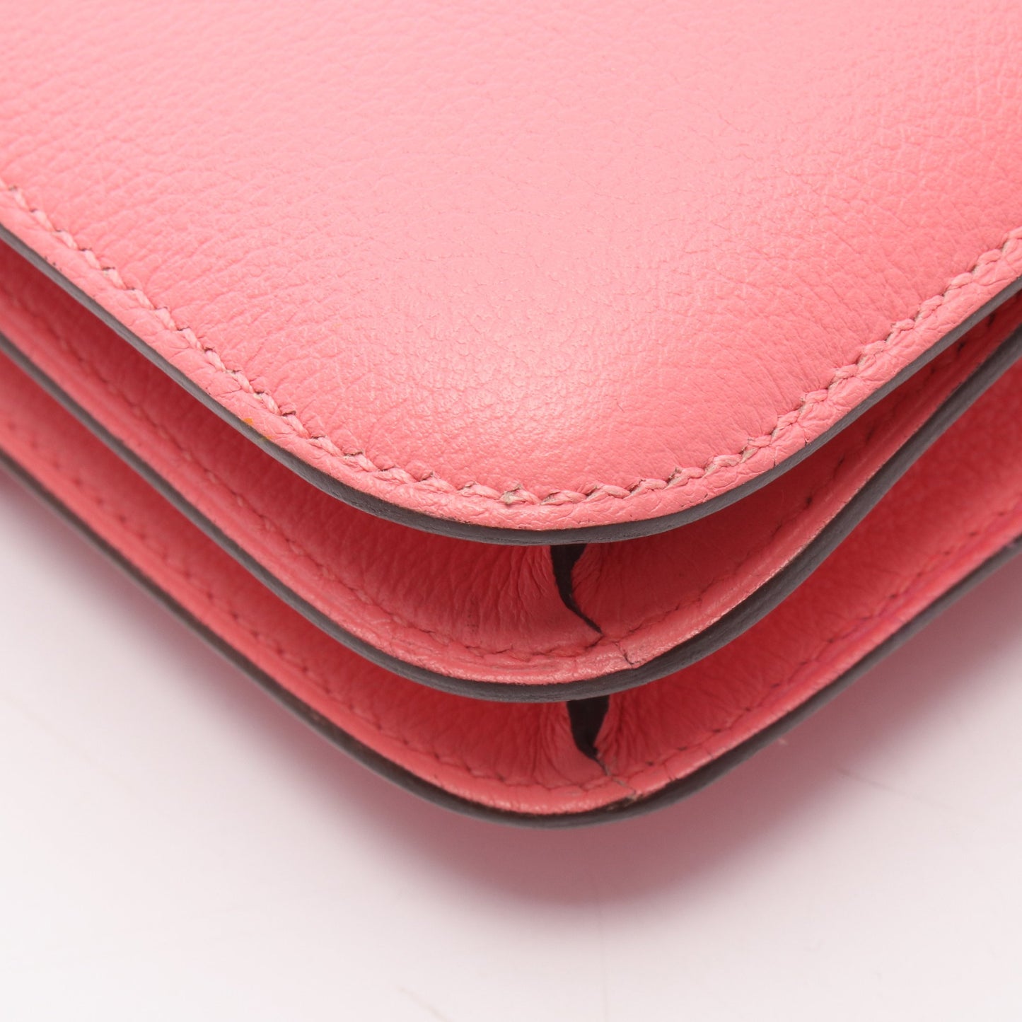 コンスタンス3 ミニ ローズエテ ショルダーバッグ エバーカラー ピンク シルバー金具 Y刻印 エルメス バッグ HERMES