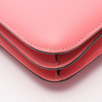 コンスタンス3 ミニ ローズエテ ショルダーバッグ エバーカラー ピンク シルバー金具 Y刻印 エルメス バッグ HERMES