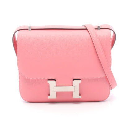 コンスタンス3 ミニ ローズエテ ショルダーバッグ エバーカラー ピンク シルバー金具 Y刻印 エルメス バッグ HERMES