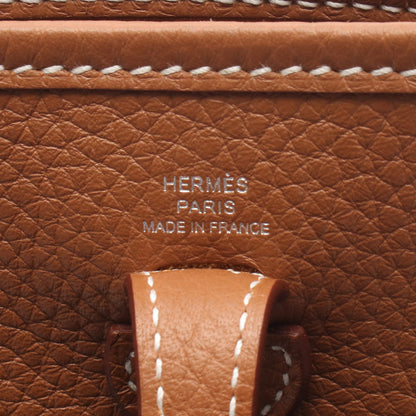 エヴリンTPM ゴールド ショルダーバッグ トリヨンクレマンス ブラウン シルバー金具 G刻印 エルメス バッグ HERMES