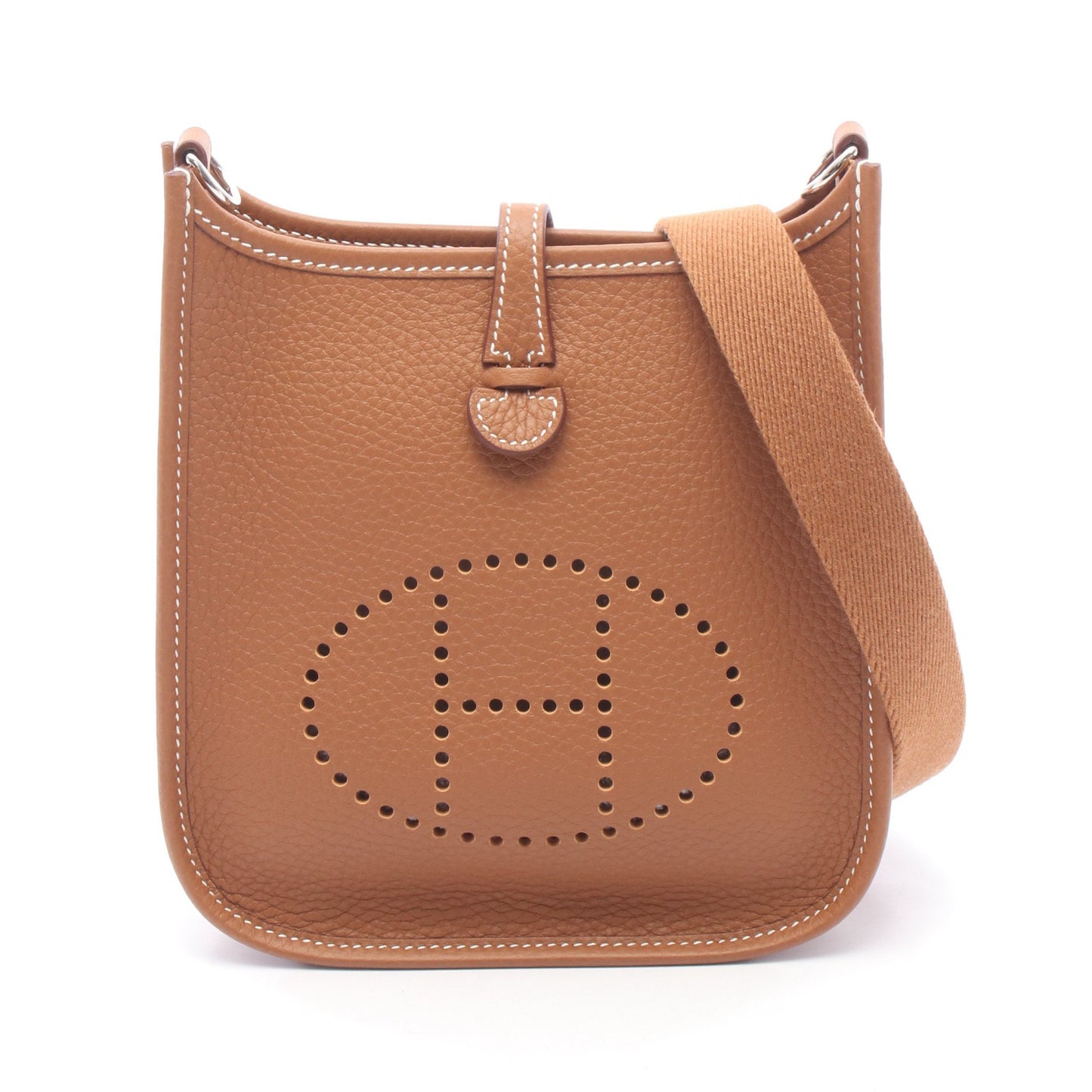エヴリンTPM ゴールド ショルダーバッグ トリヨンクレマンス ブラウン シルバー金具 G刻印 エルメス バッグ HERMES