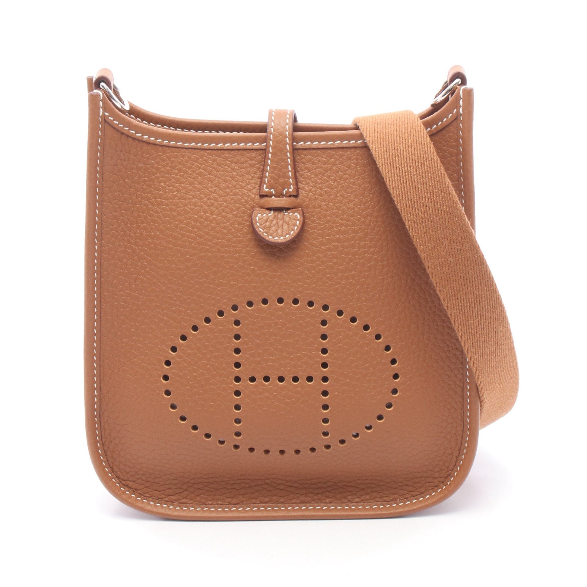 エヴリンTPM ゴールド ショルダーバッグ トリヨンクレマンス ブラウン シルバー金具 G刻印 エルメス バッグ HERMES
