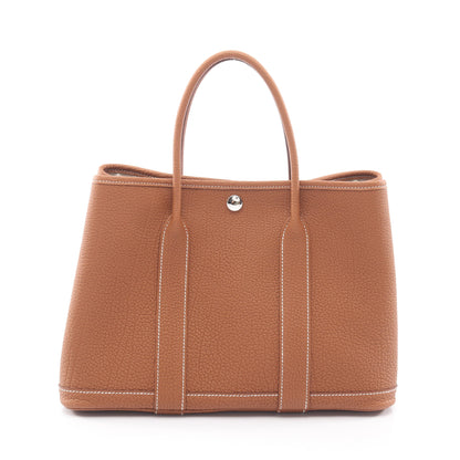 ガーデンパーティTPM ゴールド ハンドバッグ トートバッグ ネゴンダ ブラウン シルバー金具 G刻印 エルメス バッグ HERMES