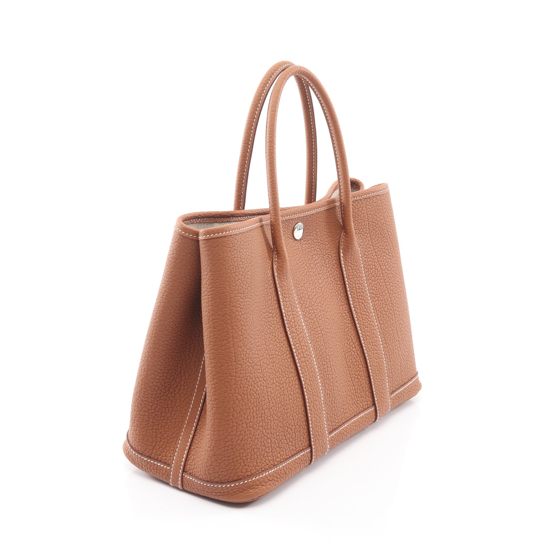 ガーデンパーティTPM ゴールド ハンドバッグ トートバッグ ネゴンダ ブラウン シルバー金具 G刻印 エルメス バッグ HERMES