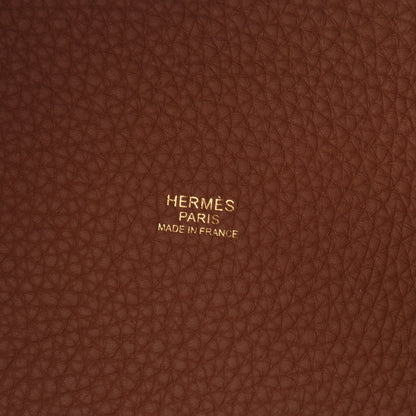 ピコタンロックMM ゴールド ハンドバッグ トリヨンクレマンス ブラウン ゴールド金具 K刻印 エルメス バッグ HERMES