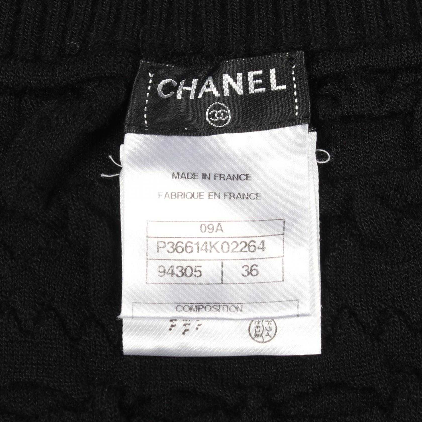 09A ココマークボタン ニット スカート ウール ブラック シャネル ボトムス CHANEL