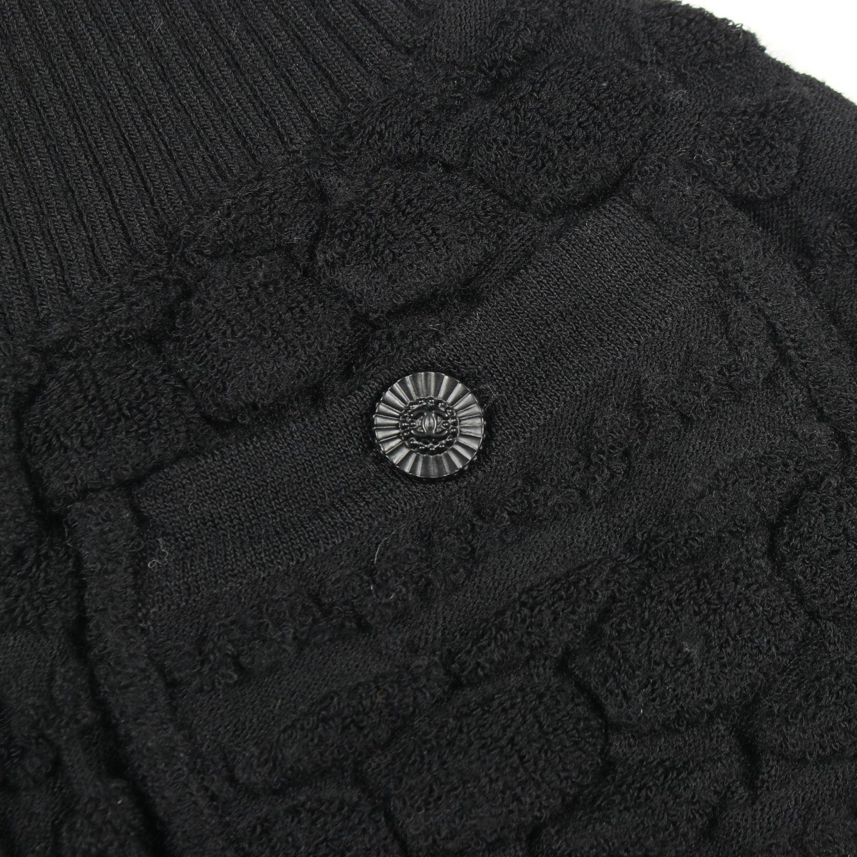09A ココマークボタン ニット スカート ウール ブラック シャネル ボトムス CHANEL