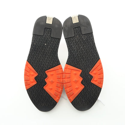 トレイル スニーカー レザー ホワイト カーキブラウン オレンジ エルメス シューズ HERMES