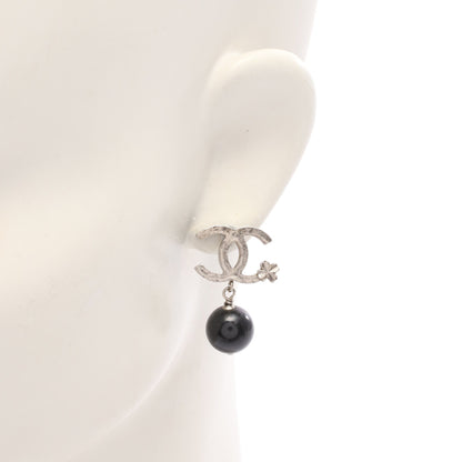 ココマーク ピアス メッキ レジン ブラック B13K シャネル アクセサリー CHANEL