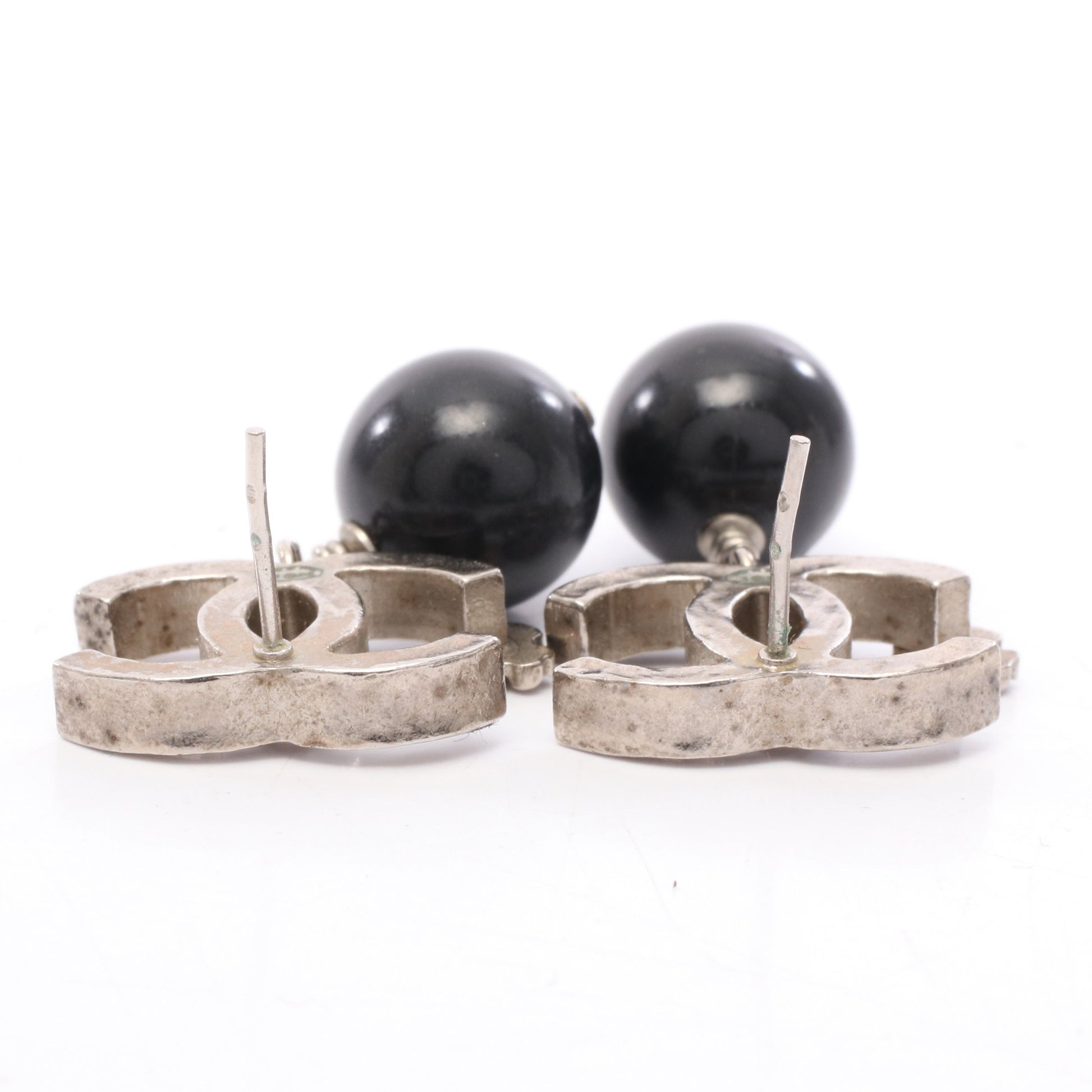 ココマーク ピアス メッキ レジン ブラック B13K シャネル アクセサリー CHANEL