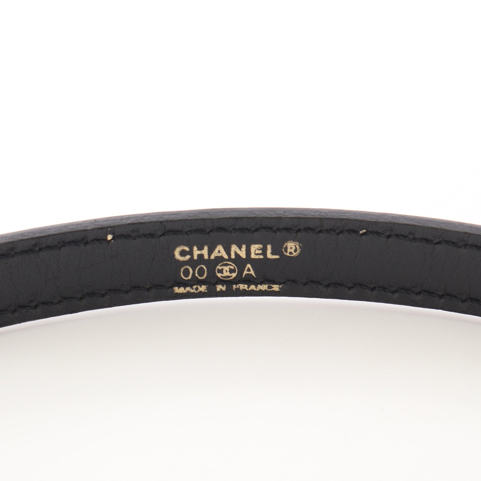 ロゴ プレート ベルト レザー ブラック シルバー金具 00A シャネル 財布・小物 CHANEL