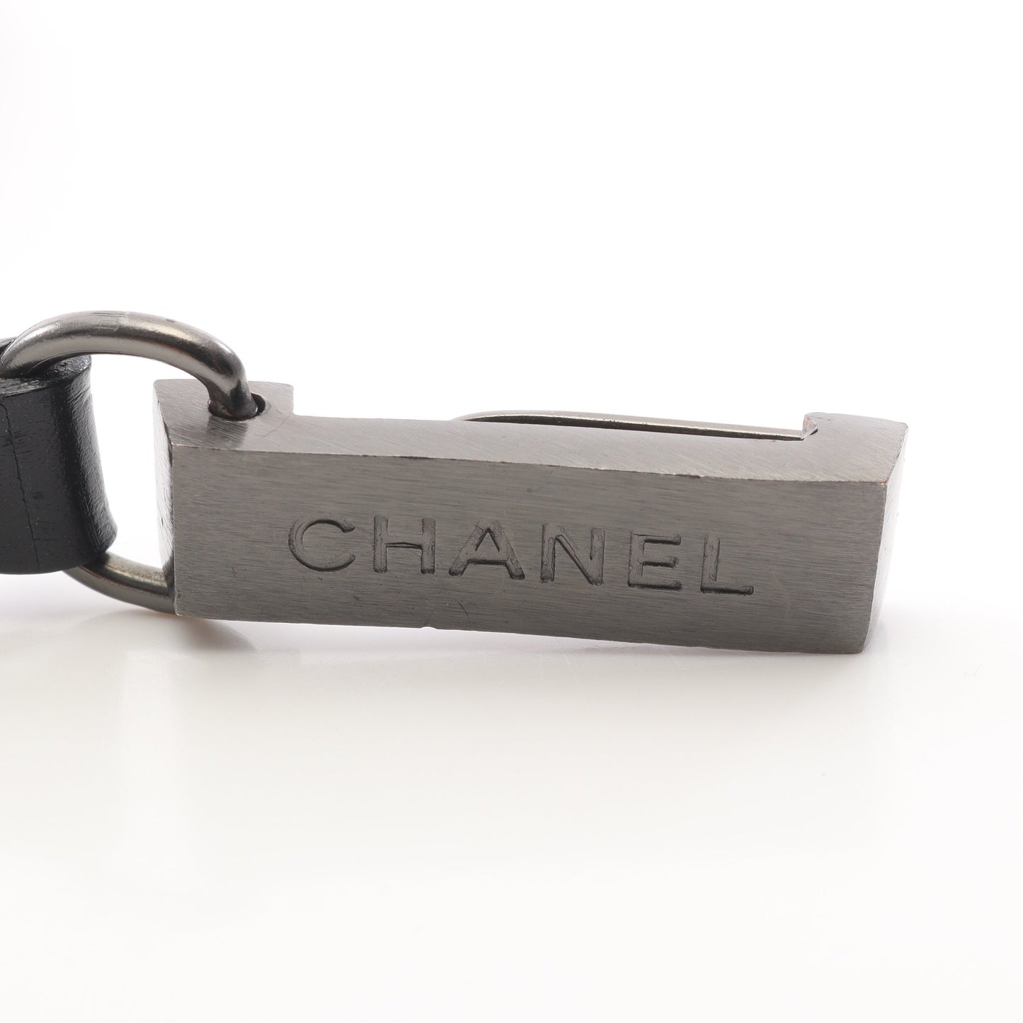 ロゴ プレート ベルト レザー ブラック シルバー金具 00A シャネル 財布・小物 CHANEL