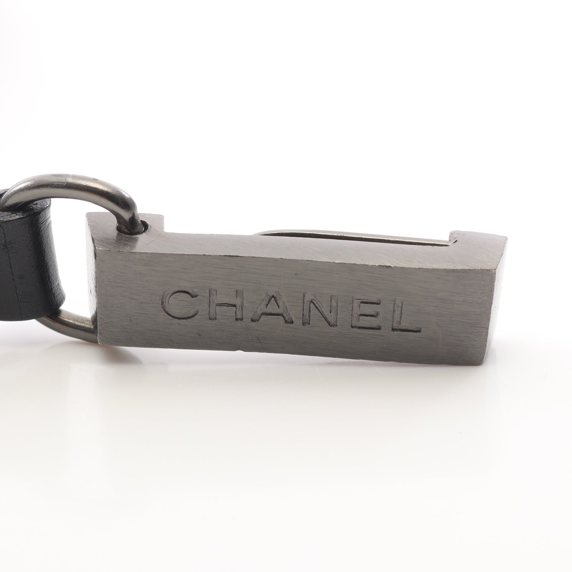 ロゴ プレート ベルト レザー ブラック シルバー金具 00A シャネル 財布・小物 CHANEL