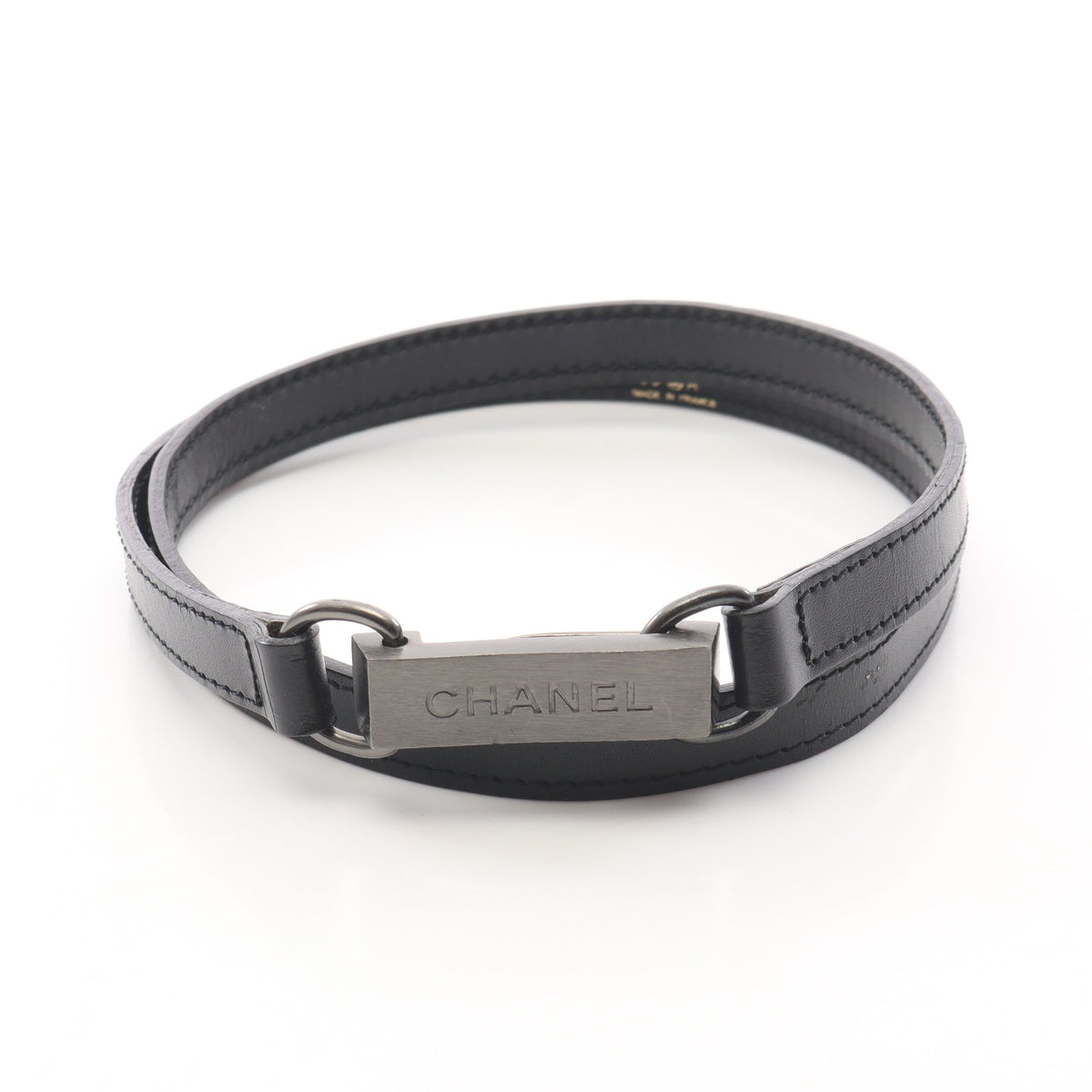 ロゴ プレート ベルト レザー ブラック シルバー金具 00A シャネル – RECLO