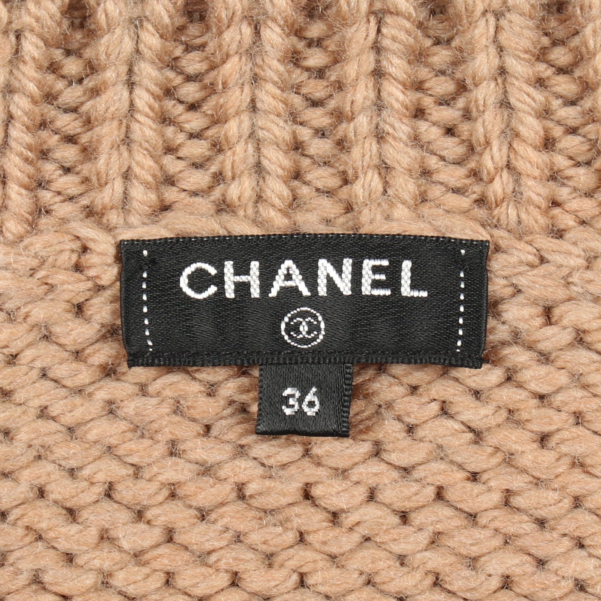ケーブル ニット ウール ブラウン ブラック シャネル トップス CHANEL