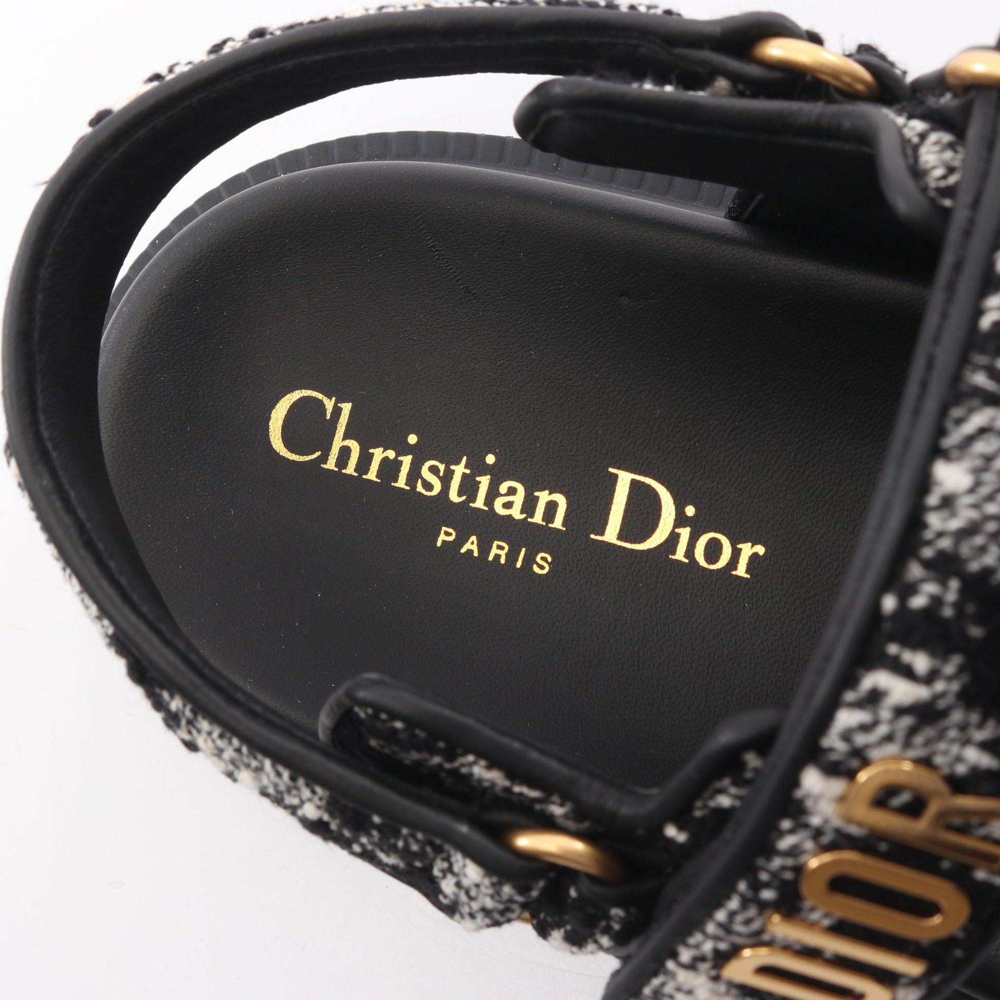 DIORACT ディオールアクト サンダル ツイード ブラック クリスチャンディオール シューズ Christian Dior