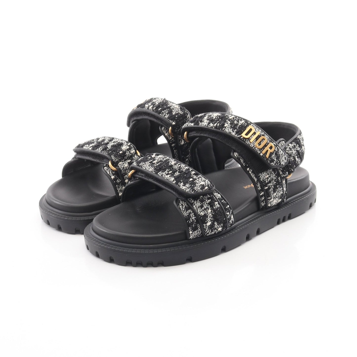 DIORACT ディオールアクト サンダル ツイード ブラック クリスチャンディオール シューズ Christian Dior