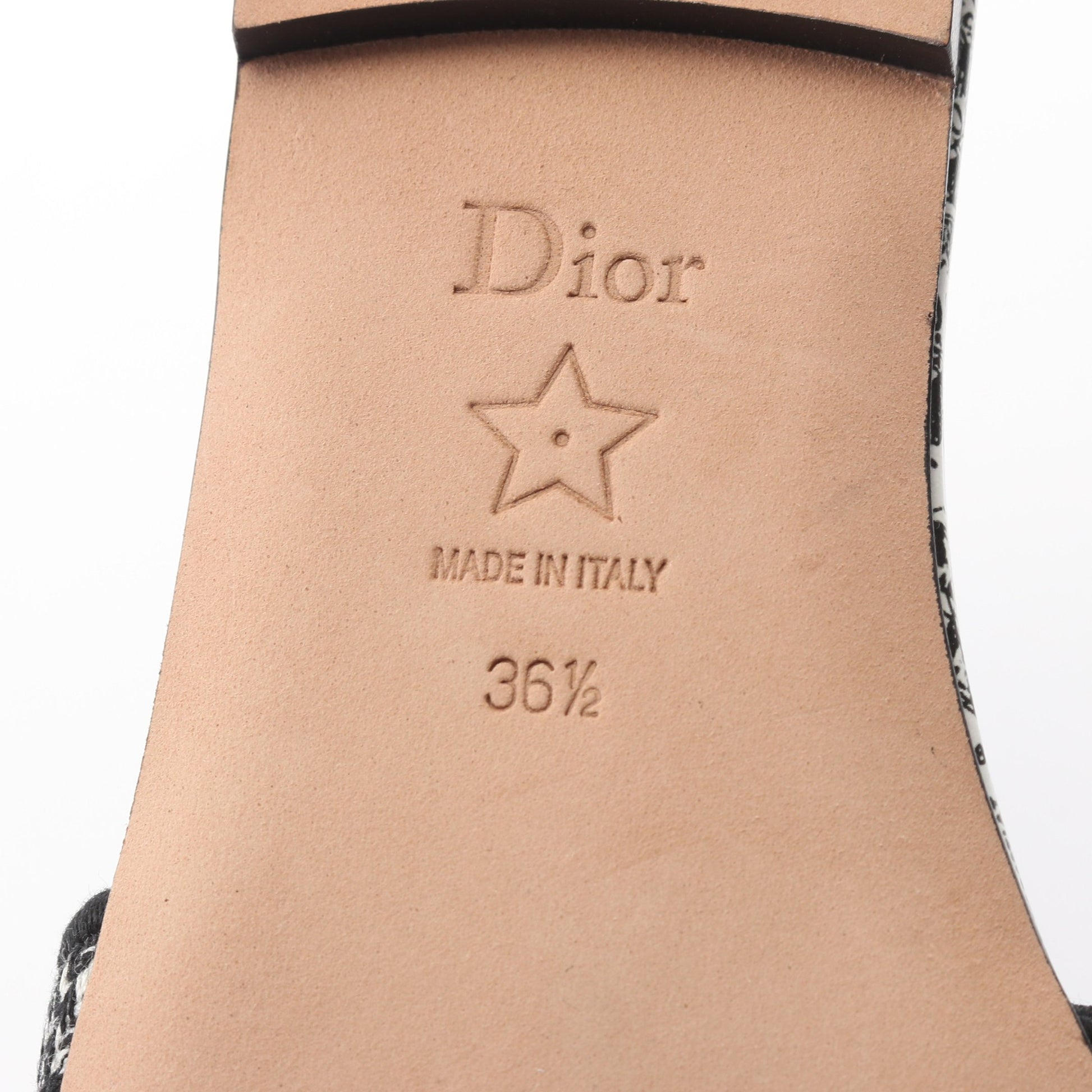 Dway スライドサンダル キャンバス ホワイト ブラック クリスチャンディオール シューズ Christian Dior
