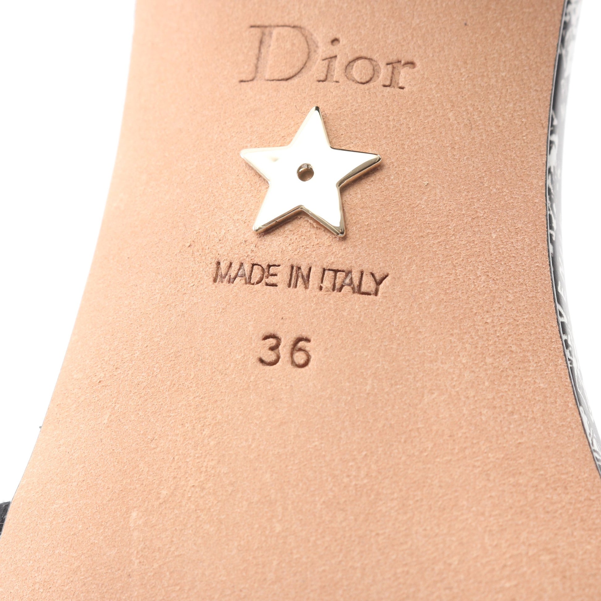 Dway ミュール サンダル キャンバス ブラック ホワイト クリスチャンディオール シューズ Christian Dior