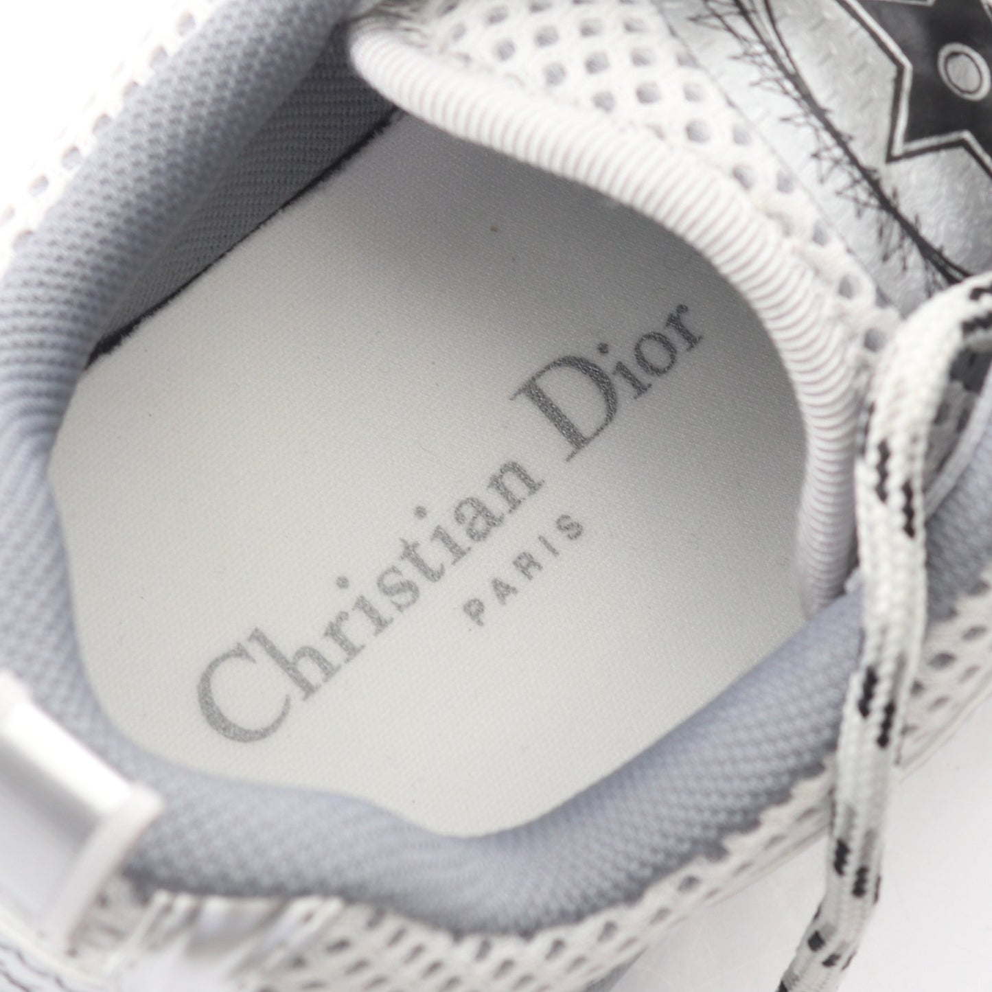 Chrono クロノ メッシュ スニーカー レザー ファブリック シルバー クリスチャンディオール シューズ Christian Dior